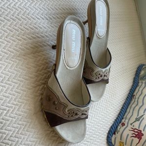 Miu Miu slip on sandals 36 6